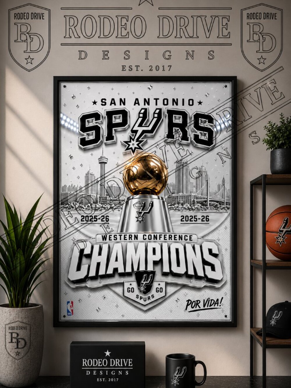 Spurs 2025 Champions Framed Poster 11x17